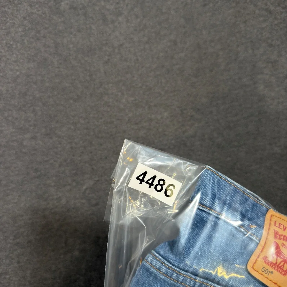 Levi's Blue Distressed Denim Jean Shorts